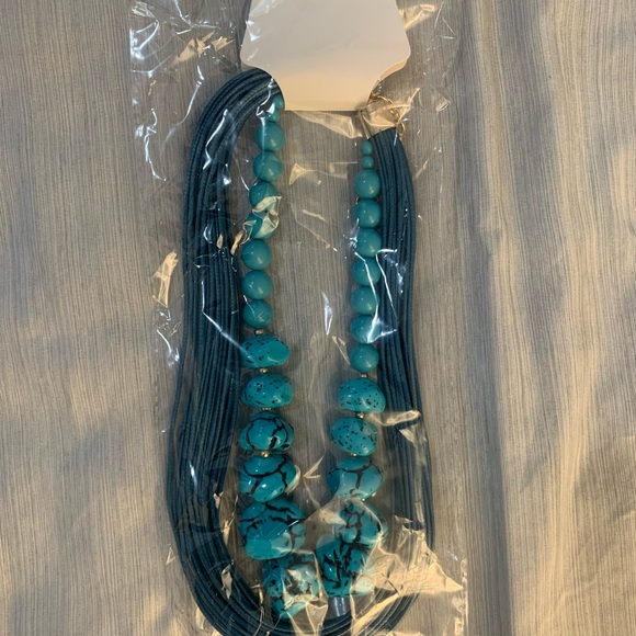 Fashion Jewelry Teal Multi- Layer Choker - Picture 2 of 6